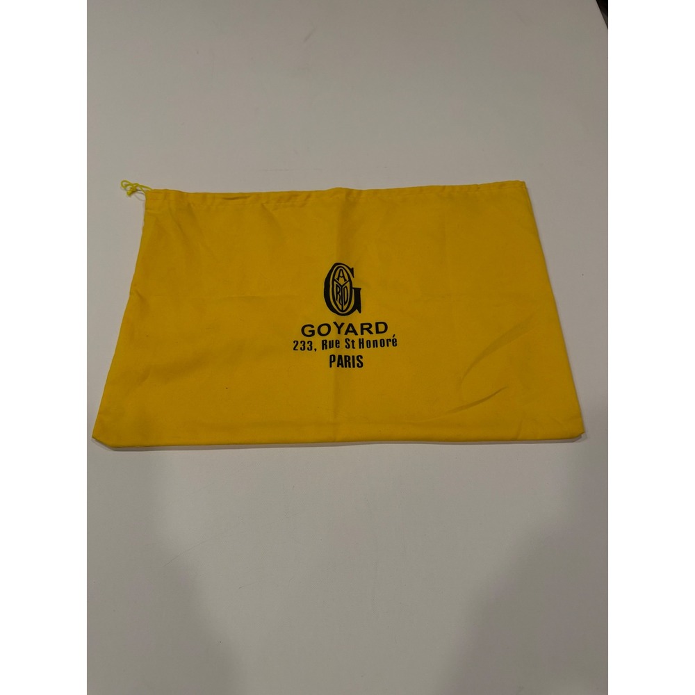 Goyard Yellow Cotton Drawstring Dust Bag Logo 20x13.5 Replacement Pouch